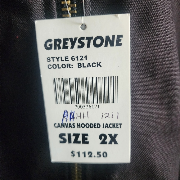 Nwt Black canvas hooded jacket - Picture 3 of 5